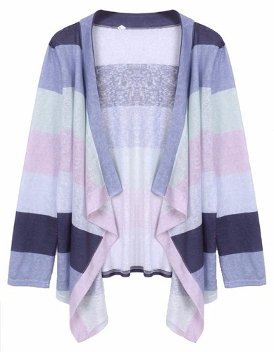 Tsuki Moda Japonesa: Cardigan Sueter Lineas Largo Casual