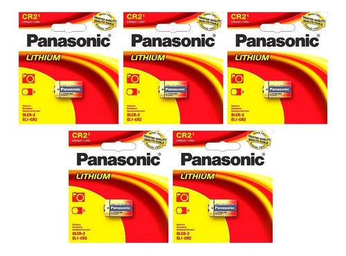 Pila Cr2 Panasonic No Recargable Cr2 Litio 3 Volts 5 Piezas