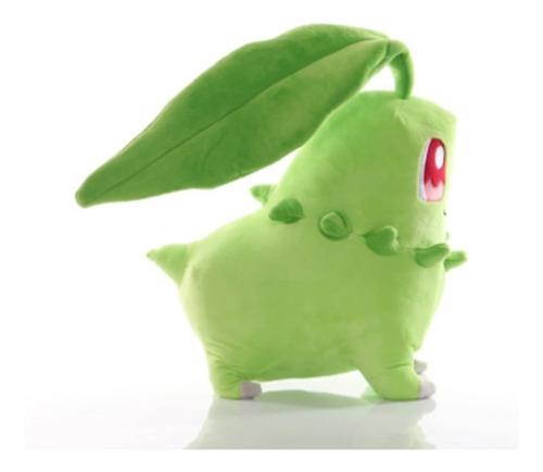 Imagen 3 de 6 de Peluche Chikorita Pokémon Original Detallado 20cm Calidad