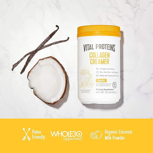 Imagen 2 de 5 de Vital Proteins Collagen Creamer Sabor Vainilla 300g