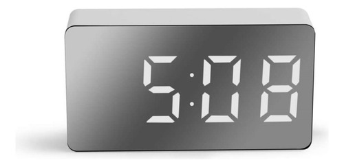 Reloj Despertador Digital Con Pantalla Led, Espejo, Pantalla