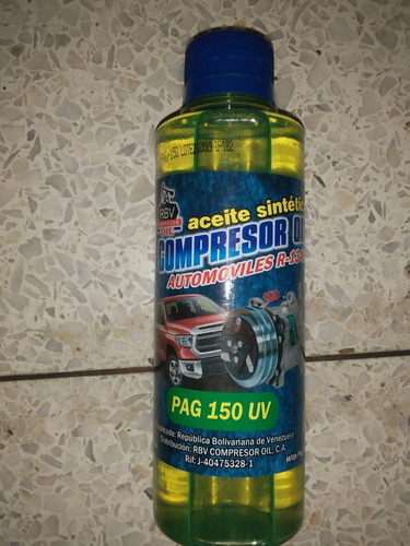 Aceite Automotriz Pag 150 R134a Con Uv 8 Onzas Compresor Oil