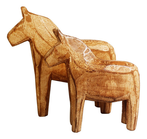 Kiaotime Juego 2 vintage Decorativo Unfinished Caballo