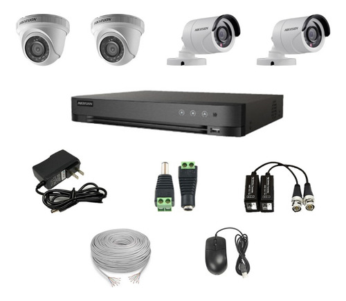 Kit 4 Camaras Hikvision Full Hd Cctv Dvr