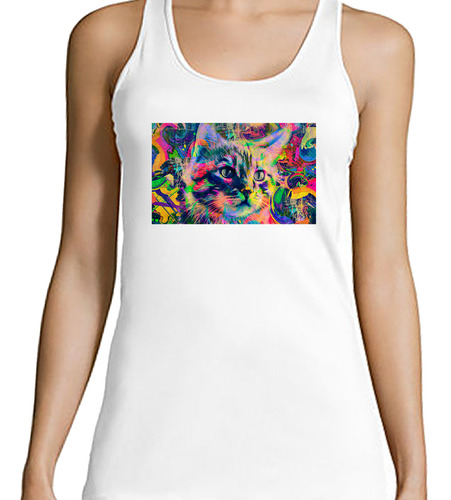 Musculosa Mujer Calavera Miedo Arte Callejero M3