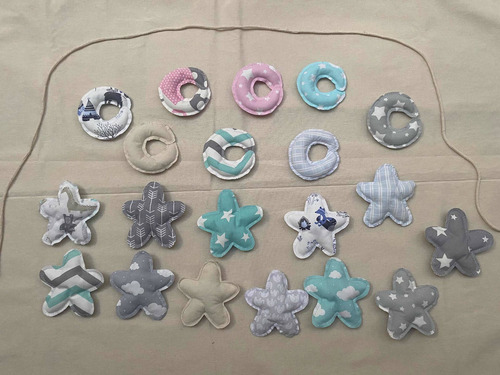 Guirnaldas Con Estrellas ,lunas O Figuras En Tela Rellenas