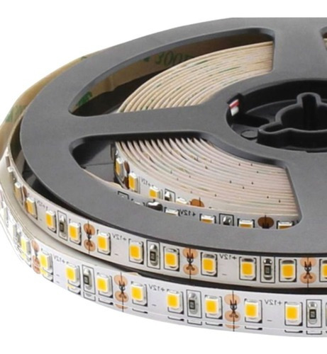 Tira LED de 5 metros, 120 LED por metro, 1,5 cm, pegatina fina, 6500 K, color blanco frío, 6500 K, 12 V