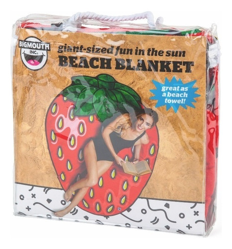 Toalla De Playa Fresa Bigmouth Inc Color Rojo Strawberry