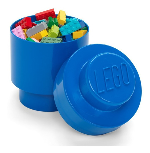 Bloque Contenedor Apilable Redondo Orig Azul Lego X1