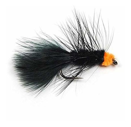 Azhome Señuelo Pesca 8 6 Cuerpo Negro Naranja Oval Haya