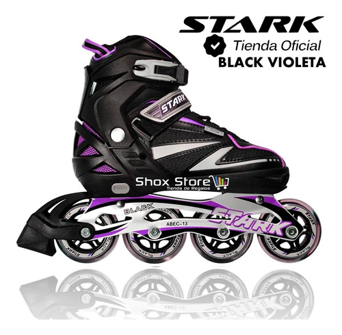 Rollers Profesionales Stark Black Abec Extensibles Aluminio