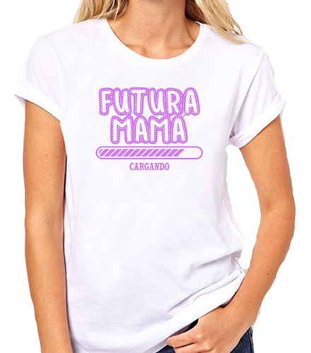 Remera De Mujer Frase Futura Mama En Proceso Barra