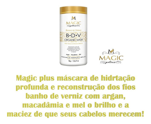 Mascara Hidratante Capilar Banho De Brilho Verniz 1k E Brind