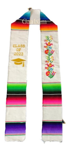 Estola Para Graduación Bordada Sarape Personalizda (25 Pack)