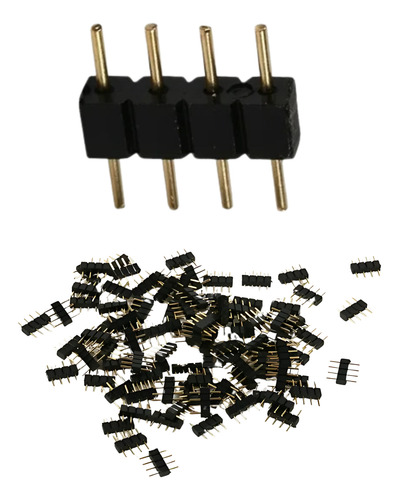 Pin Para Tira Led Rgb Conector Macho Led 4 Pines 100 Piezas