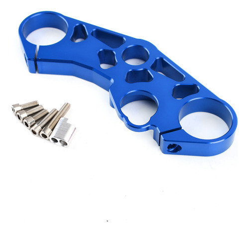 Abrazadera Triple Abatible Para Suzuki Gsxr 750, Color Azul