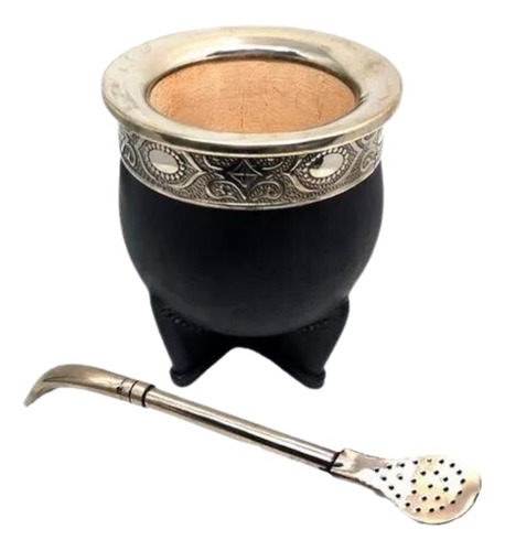 Mate Imperial Uruguayo Con Virola Personalizada + Bombilla