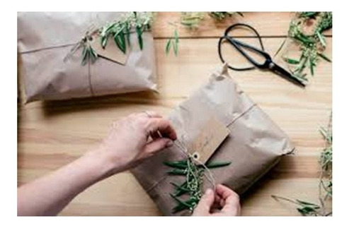 Imagem 1 de 4 de 3 Papel Semi Kraft Bobina 45cm Envelopamento Embalagem 1,5kg