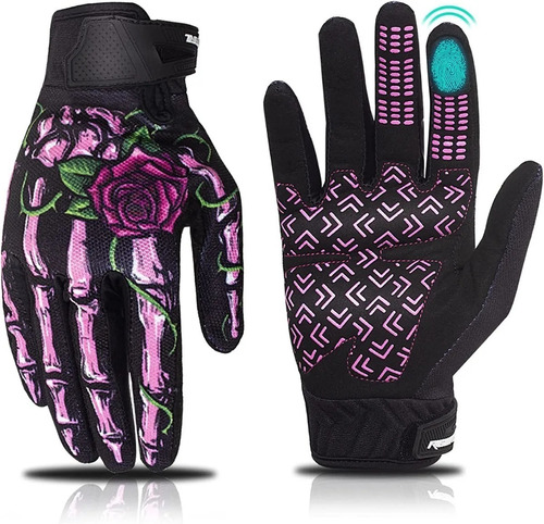 Guantes De Ciclismo Diseño Calavera Zombie Hueso Motocicleta