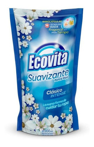 Suavizante Ecovita Clasico Intense Doypack 900ml Pack X6