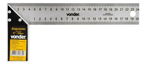 Carpenter's Square 8 con mango de aluminio Vonder