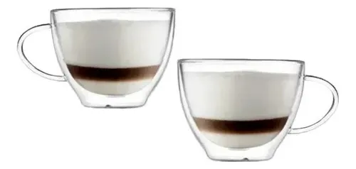 Taza De Vidrio Mocca Cafe Barista Doble Vidrio X2 Und Kremer