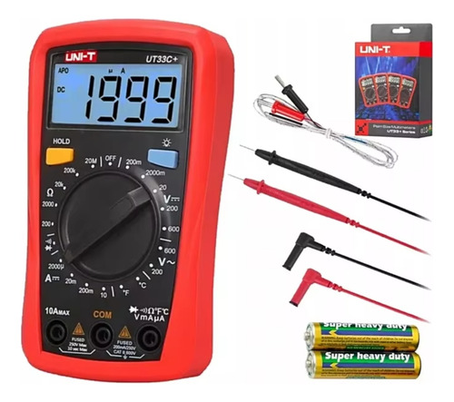 Multímetro Ut33c/plus Tester Multimetro De Bolsillo Uni-t®