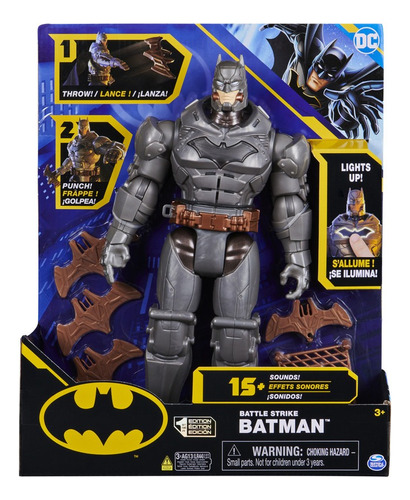 Figura De Acción Batman De Lujo Battle Strike Diversión 3