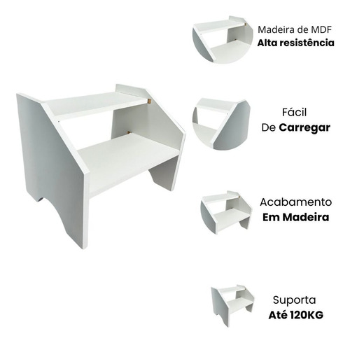 Kit Maca Fixa 80cm Spa Reclinável, Escada, Mocho E Escadinha
