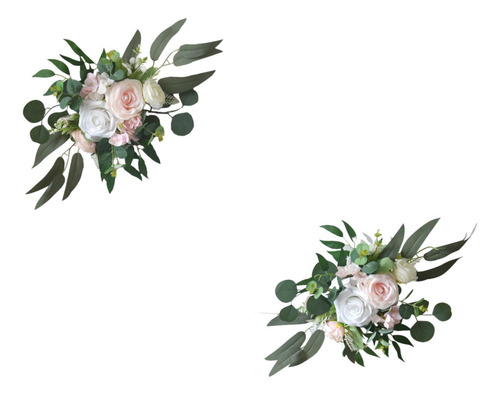 2 Piezas Arch Flores Flores Flores Flores De Flores Rosadas
