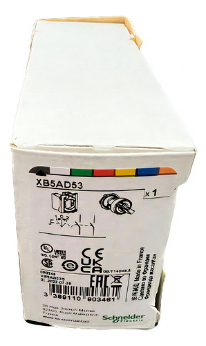 Comutador 22mm Plast Manopla Curta Schneider - Xb5ad53