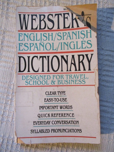 Webster's Dictionary English/spanish - Español/inglés