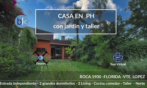 Casa En Ph Con Jardín    Loft Al Fondo - Apto Profesional -  Florida