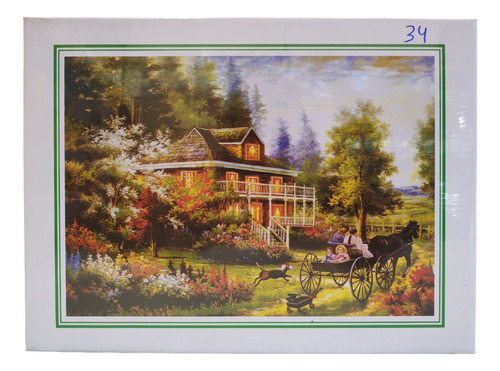 Puzzle Rompecabeza 500 Piezas Casa Carreta Perros