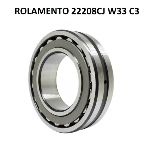 Rolamento22208 Cj W33 C3 (40x80x23mm) Kit Com 2pçs