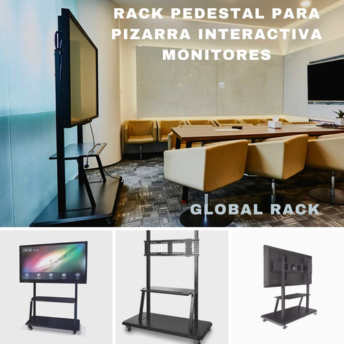 Rack Pedestal Pizarra Interactivas, Monitor De 65  A 100 .