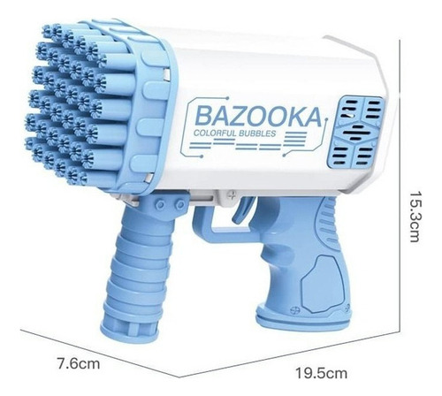 Ametralladora De Burbujas Bazooka Automática De Soplado De B