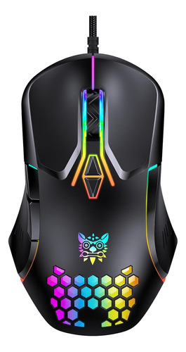 Ratón Para Juegos Con Cable, Luz Rgb Colorida, 3600 Dpi 4 Ni