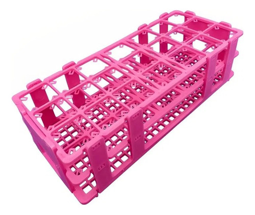 Estante Para 21 Tubos Tipo Falcon De 50ml - 1 Unidade Cor Rosa