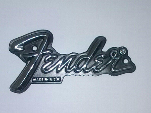 Imagen 1 de 4 de Logo Fender Amplificador (original U.s.a.) Metal En Relieve