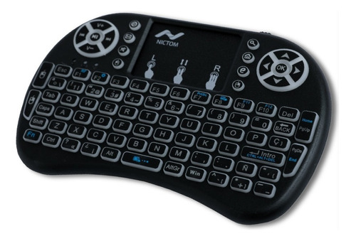 Mini Teclado Inalambrico Retroiluminado Recargable Touchpad