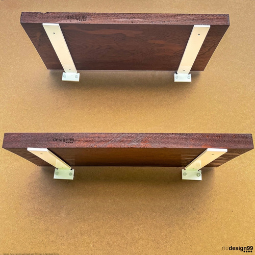 35cm - Mão Francesa Cantoneira Branca Invisível - rio design99 - Ferro Aço Suporte Para Prateleira Reforçada Resistente Industrial Madeira Bancada Estante s55