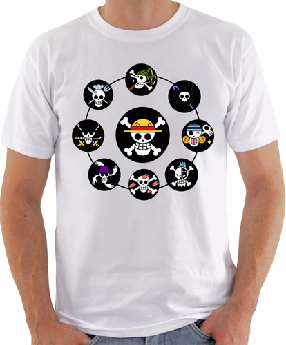 Camiseta Camisa One Piece Simbolo Caveira Luffy Zoro Usopp Parcelamento Sem Juros