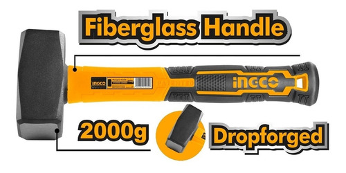 Combo 4 Lb Ingco Hsth8804 Mango Fibra De Vidrio
