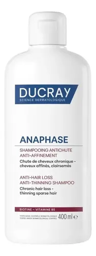 Shampoo Anticaída para la Caída Crónica del Cabello Ducray Anaphase Fortalece el Cabello Fino y Debilitado por el Afinamiento Complemento Anticaída Tocoferol Nicotinato Ruscus Vitaminas B5 B6 Biotina