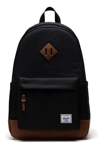Mochila Herschel Supply Co. Heritage Backpack 24l Color Negro Diseño De La Tela Marron Y Negro