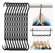 Comprar  Organizadores De Armarios Space Saving Hangers Negros De Ho