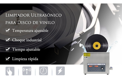 Limpiador De Vinilo Ultrasónico Digita Ajustable Potencia