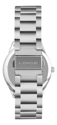 Kit Relogio Lince Feminino Social Coração Rosa Lrmh244l40 Correia Prateado Bisel Prateado