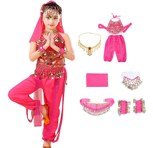 Conjunto De Trajes De Danza Del Vientre Para Niños, Traje